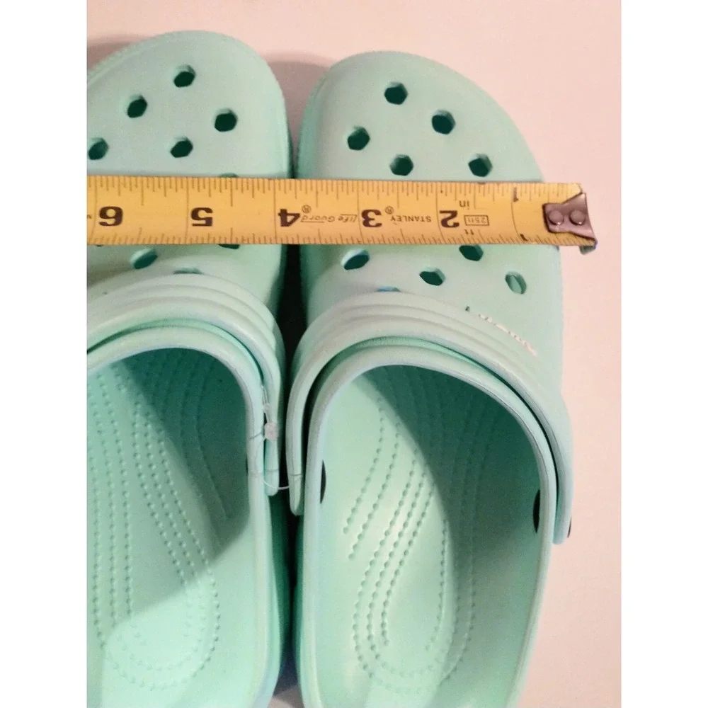 Amoji Garden Clogs Unisex Youth W-10 M-8 Mint Blue Sandals Casual Slip On Shoes